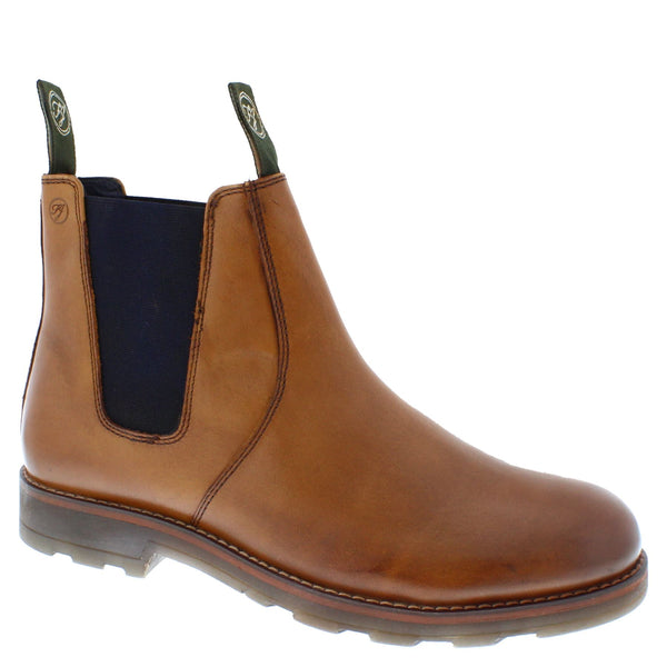 Frank James Brigstock Men's Leather Brogue Pull On Chelsea Dealer Boots