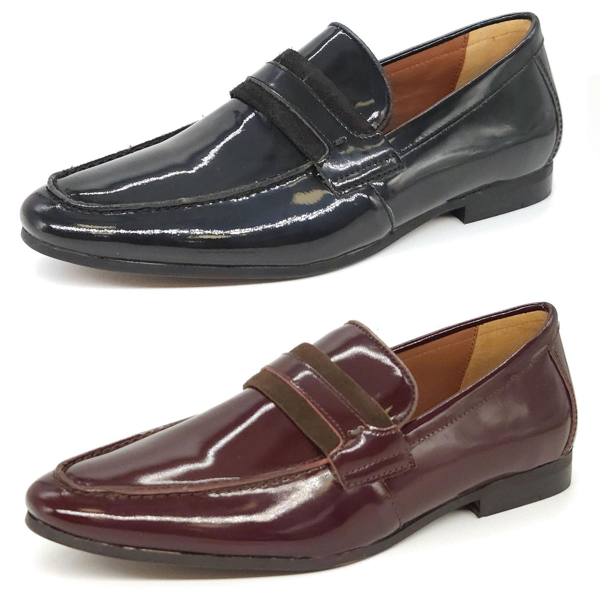 HX London Croydon Patent Leather Loafers