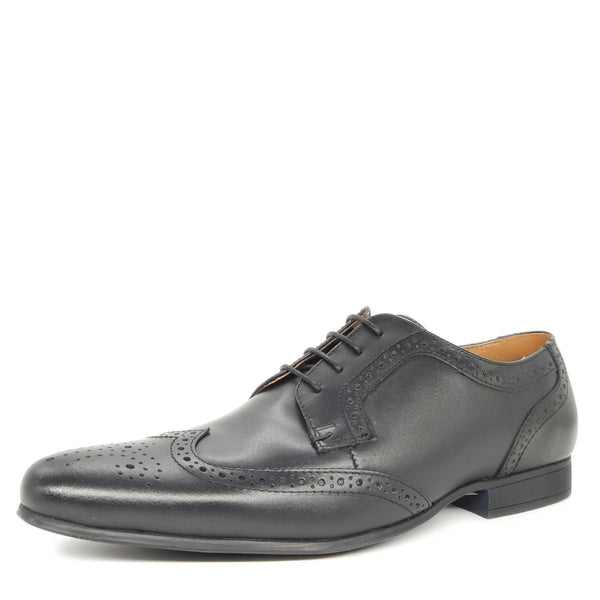 Red Tape Crick Leeson Men's Leather Wing Cap Lace Up Brogues