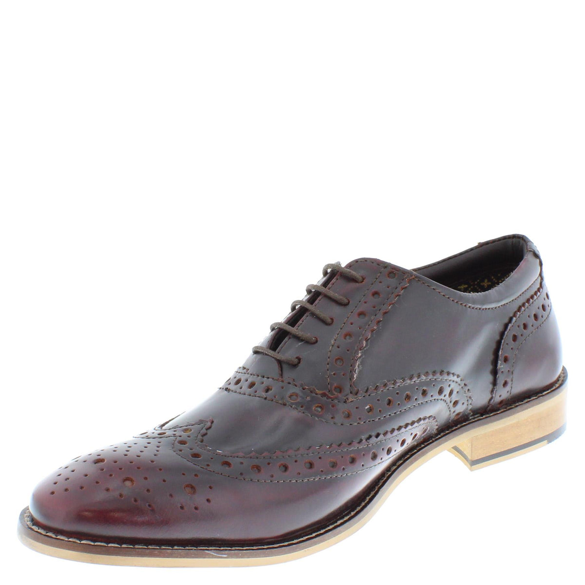 Herbert Frank Enfield Men's Leather Lace Up Brogue Shoes