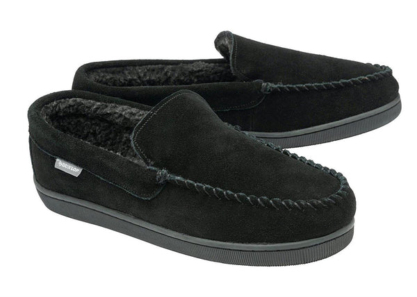 Dunlop Nathan Men's Suede Leather Memory Foam Loafer Slippers