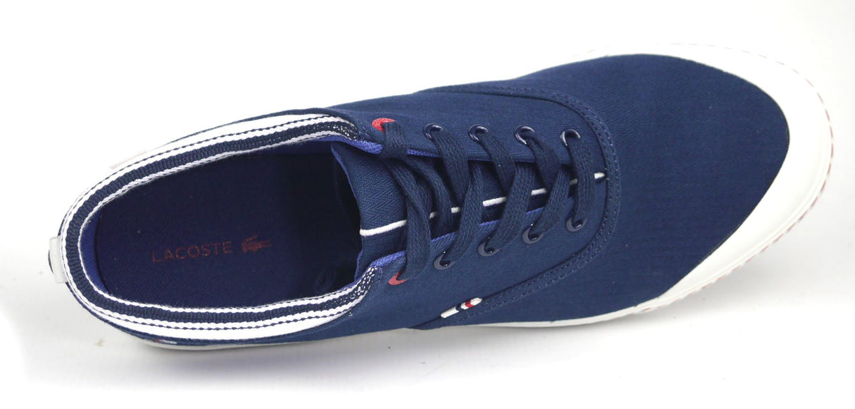 Lacoste Manville Tennis AP SRM Men's Canvas Shoes Navy Blue Trainers