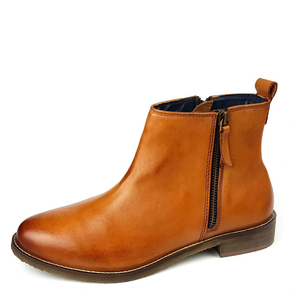 Frank James Newbury Women's Leather Zip Up Chelsea Boots