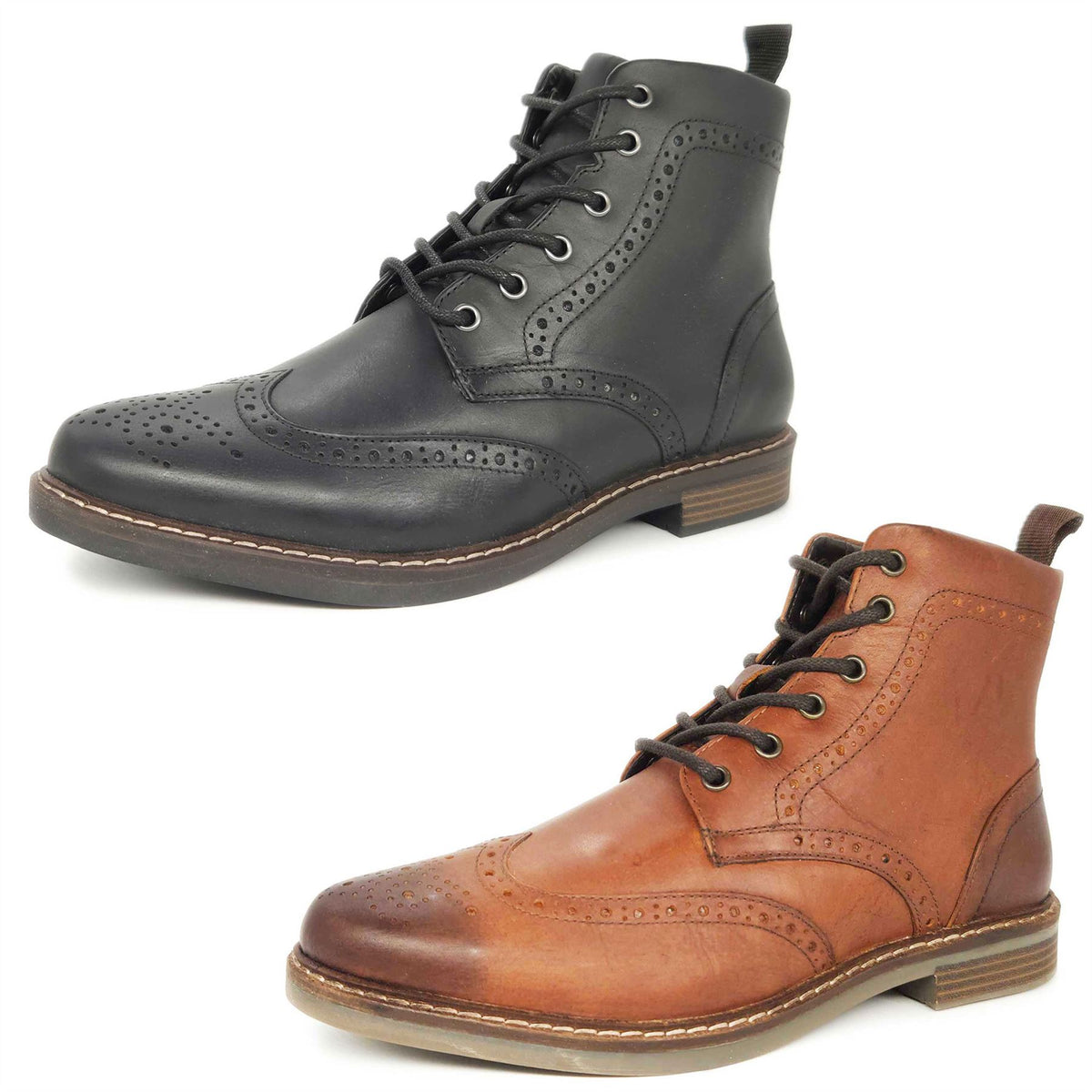 Red Tape Crick Dixon Men's Leather Lace Up Brogue Boots