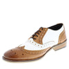 Frank James Redford Men's Leather Wingtip Formal Gatsby Brogue Shoes