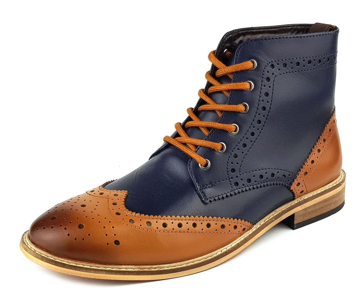 Frank James Kensington Men's Lace Brogue Leather Boots