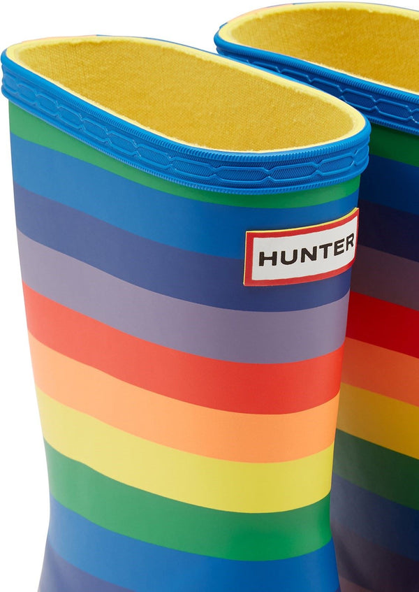 Hunter Original First Classic Rainbow Print Wellington Boots