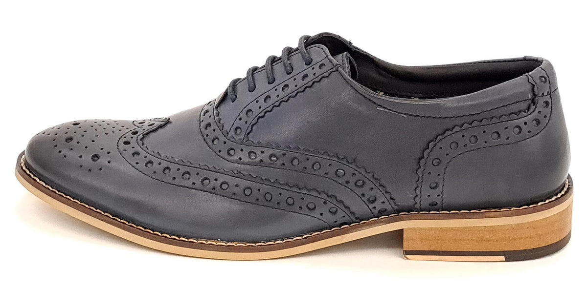 Herbert Frank Enfield Men's Leather Lace Up Brogue Shoes