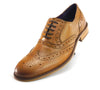 Frank James Redford Men's Leather Wingtip Formal Gatsby Brogue Shoes