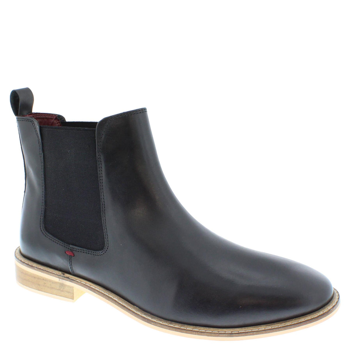 Frank James Bromley Men's Leather Pull On Ankle Chelsea Boots