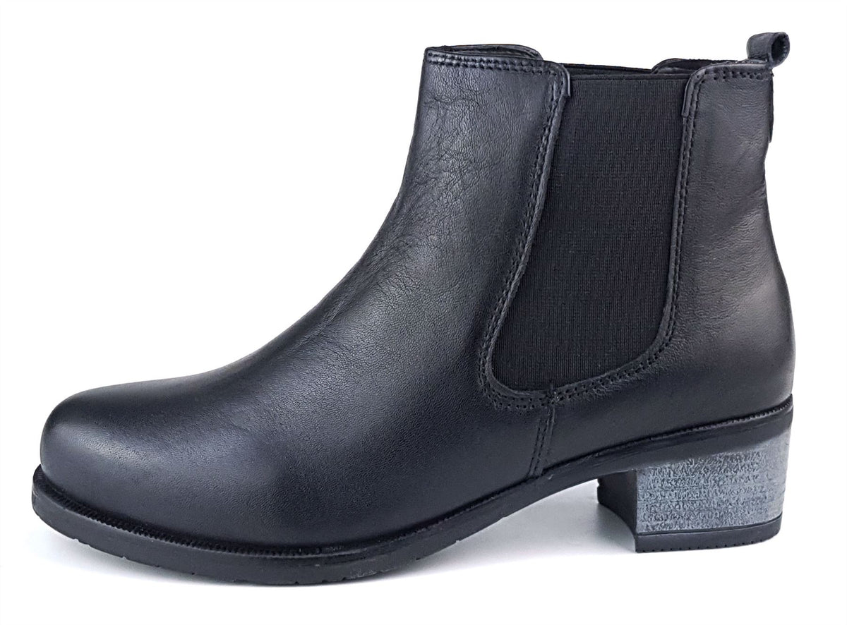 Frank James Towcester Women's Leather Pull On Heeled Chelsea Boots