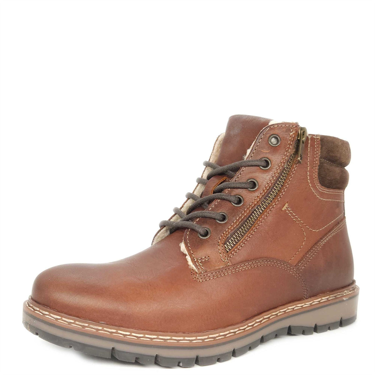 Red Tape Crick Sawston Men's Fleece Lined Leather Lace Up Boots