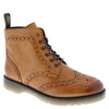 Frank James Men's Hammersmith Tan Lace Up Cushioned Sole Brogue Boots