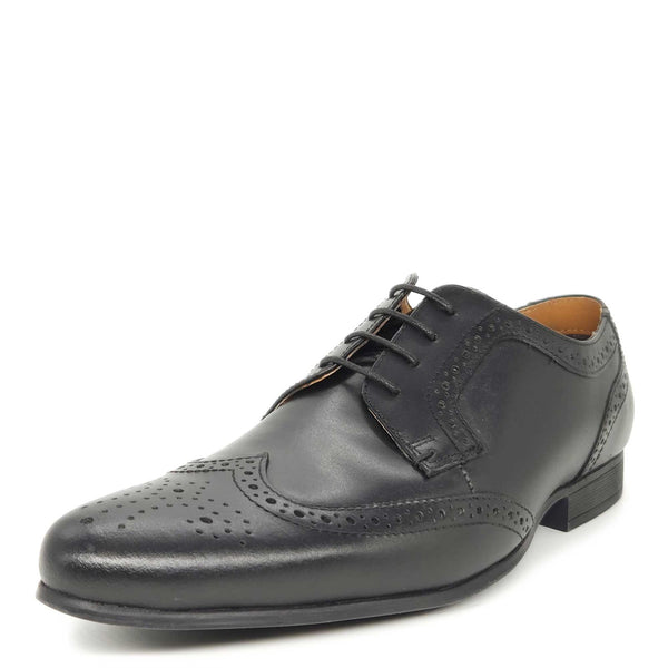 Red Tape Crick Leeson Men's Leather Wing Cap Lace Up Brogues