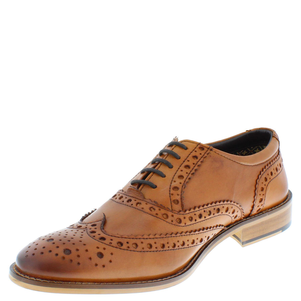 Herbert Frank Enfield Men's Leather Lace Up Brogue Shoes