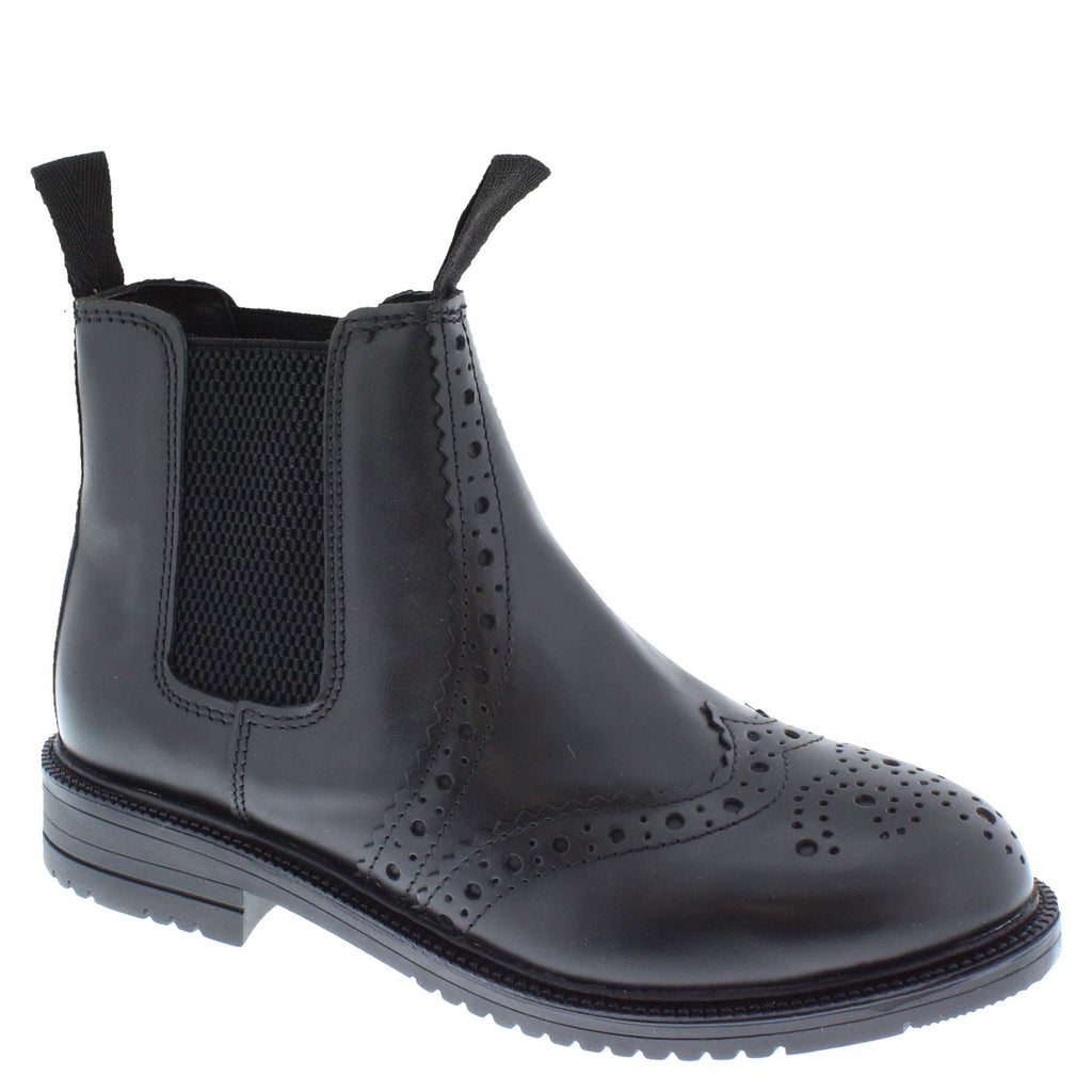 Frank James Peckham Men's & Kids Leather Brogue Chelsea Boots