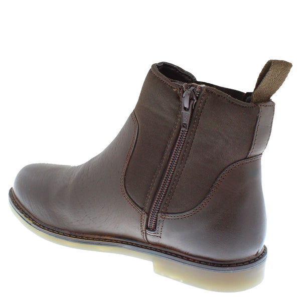 Frank James Epsom Kids' Leather Neoprene Zip Up Chelsea Boots