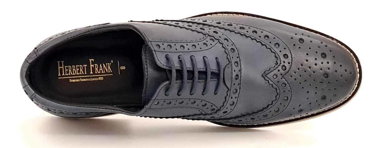 Herbert Frank Enfield Men's Leather Lace Up Brogue Shoes