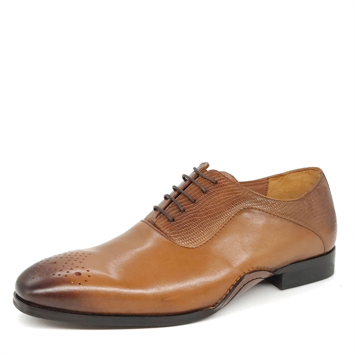 HX London Hillingdon Textured Oxford Leather Shoes