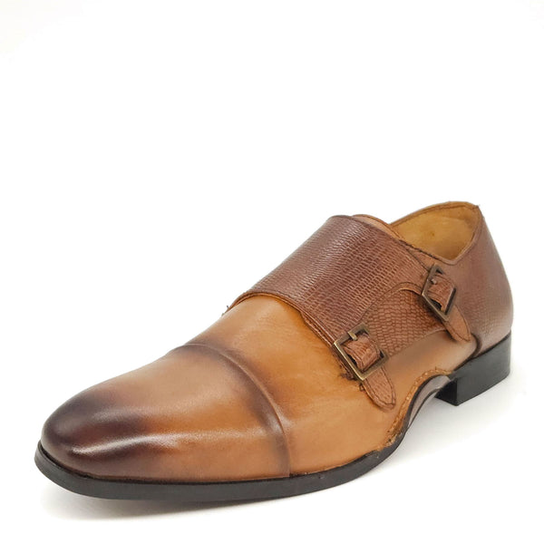 HX London Redbridge Monk Strap Leather Shoes