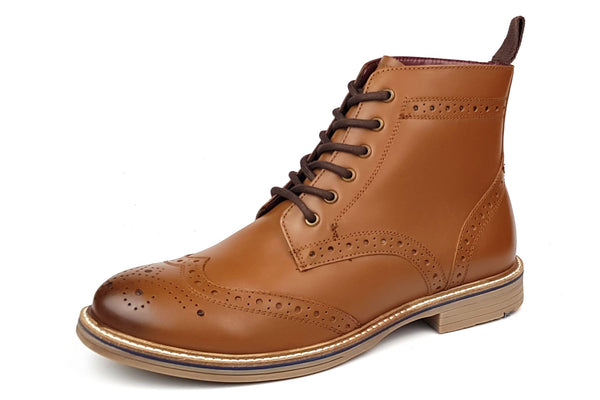 Frank James Bexley Men's Leather Lace Up Brogue Boots