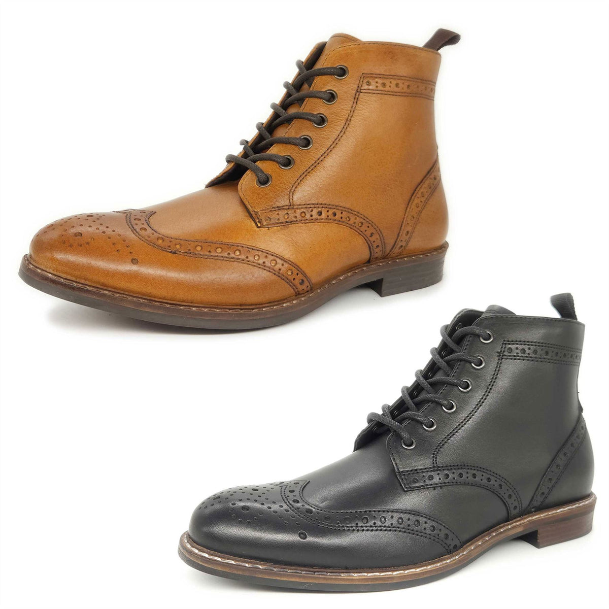 Red Tape Crick Askham Men's Leather Lace Up Brogue Boots