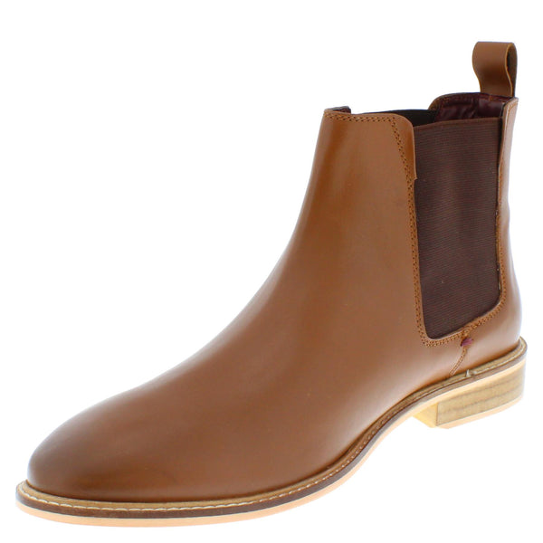 Frank James Bromley Men's Leather Pull On Ankle Chelsea Boots