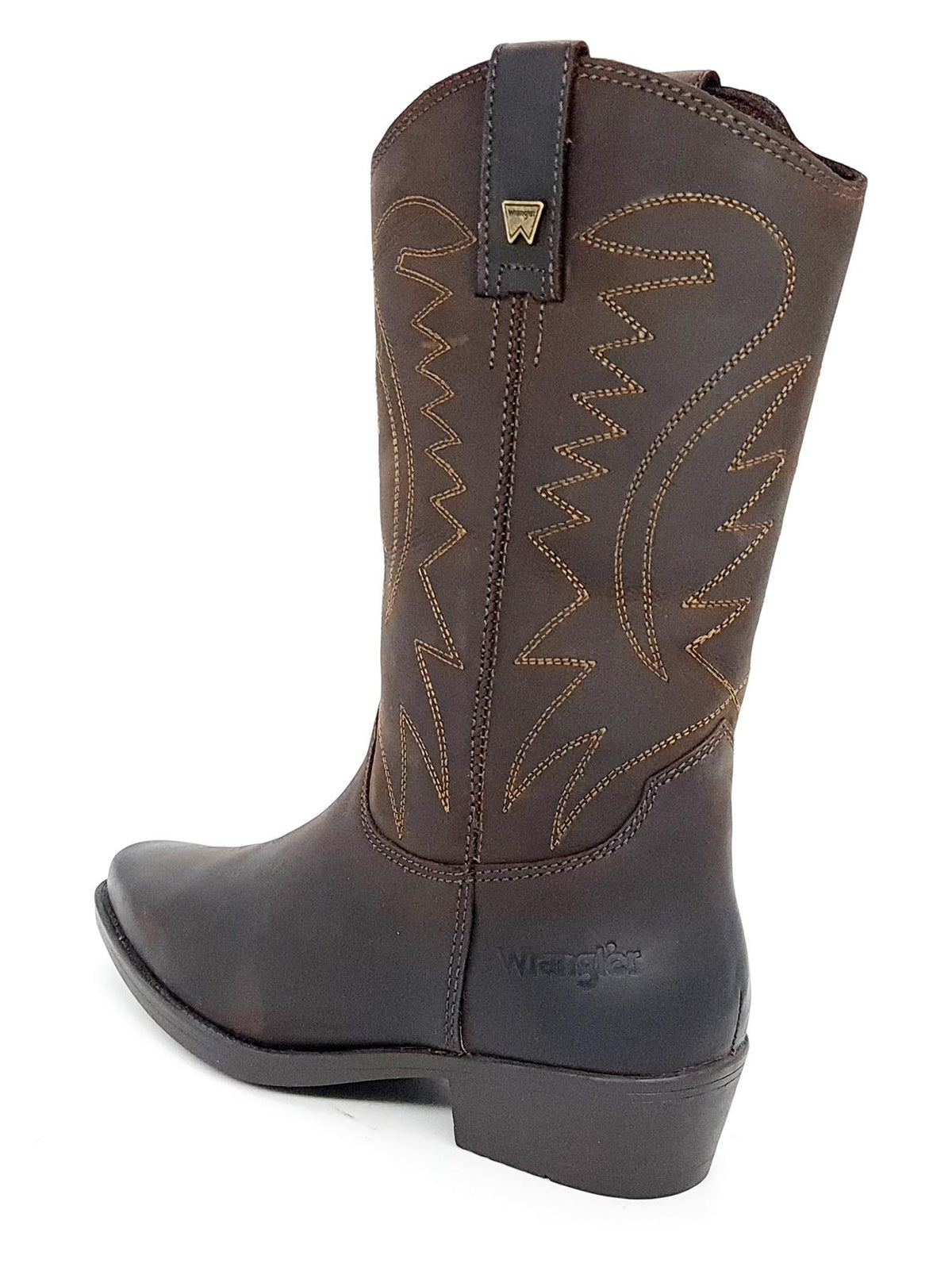 Wrangler Tex Hi Men's Leather Pull On Pointed Cowboy Boots