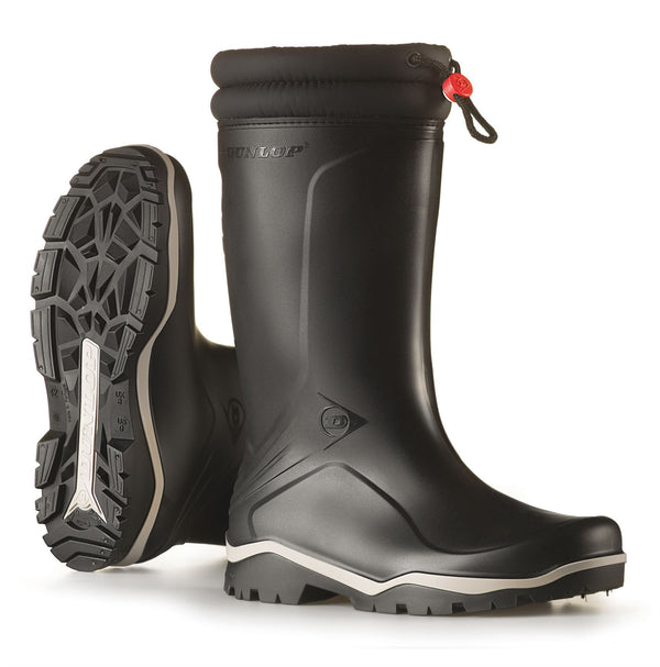 Dunlop Blizzard Fleece Lined Padded Collar Wellington Boots