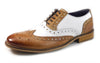 Frank James Redford Men's Leather Wingtip Formal Gatsby Brogue Shoes