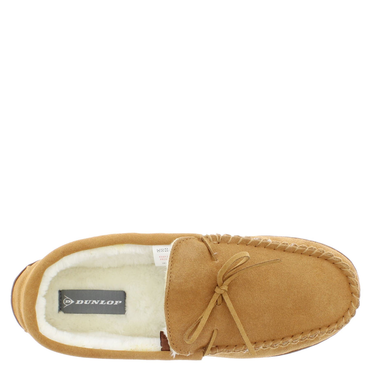 Dunlop Men's Leather Faux Fur Lined Joshua Mocassin Slippers