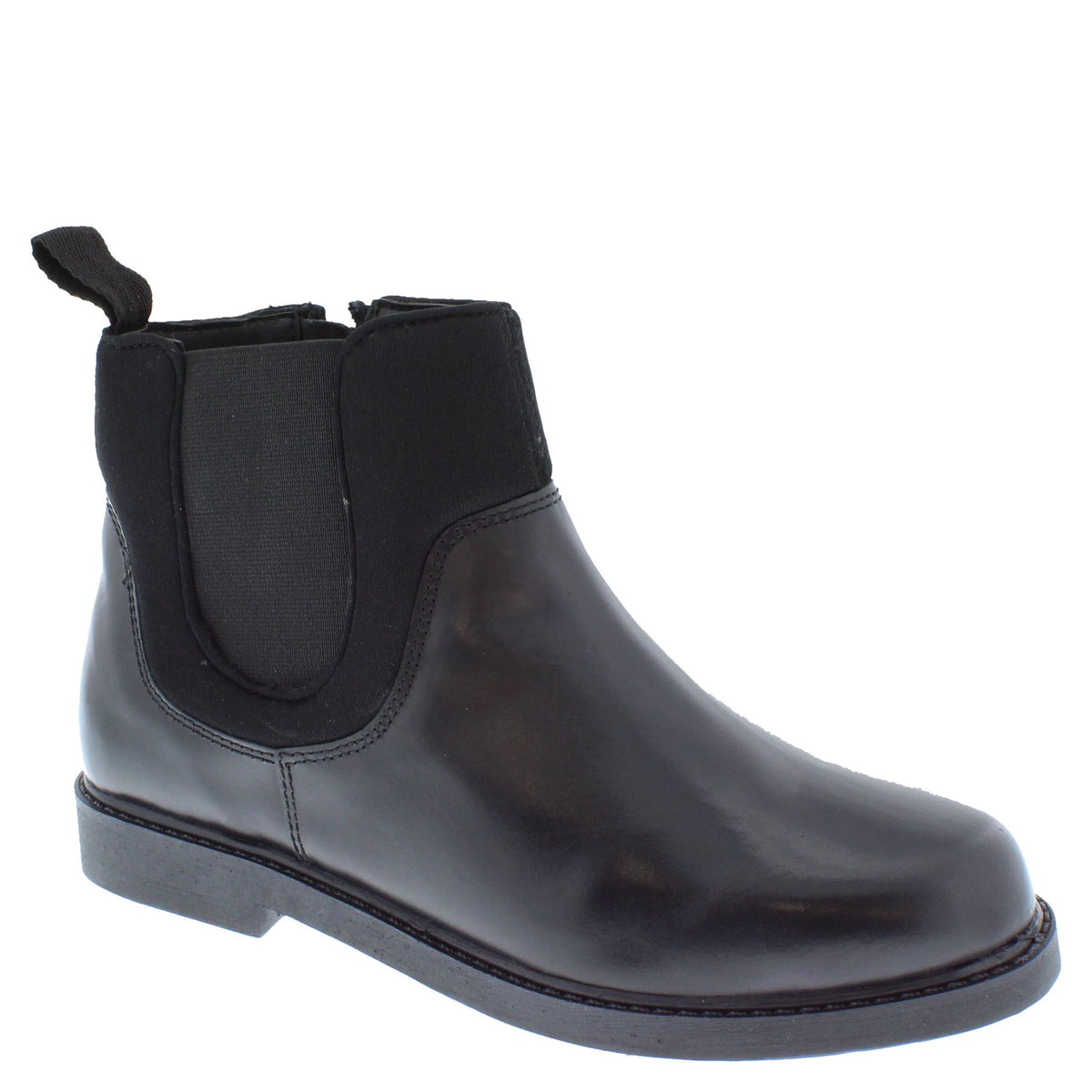 Frank James Epsom Kids' Leather Neoprene Zip Up Chelsea Boots