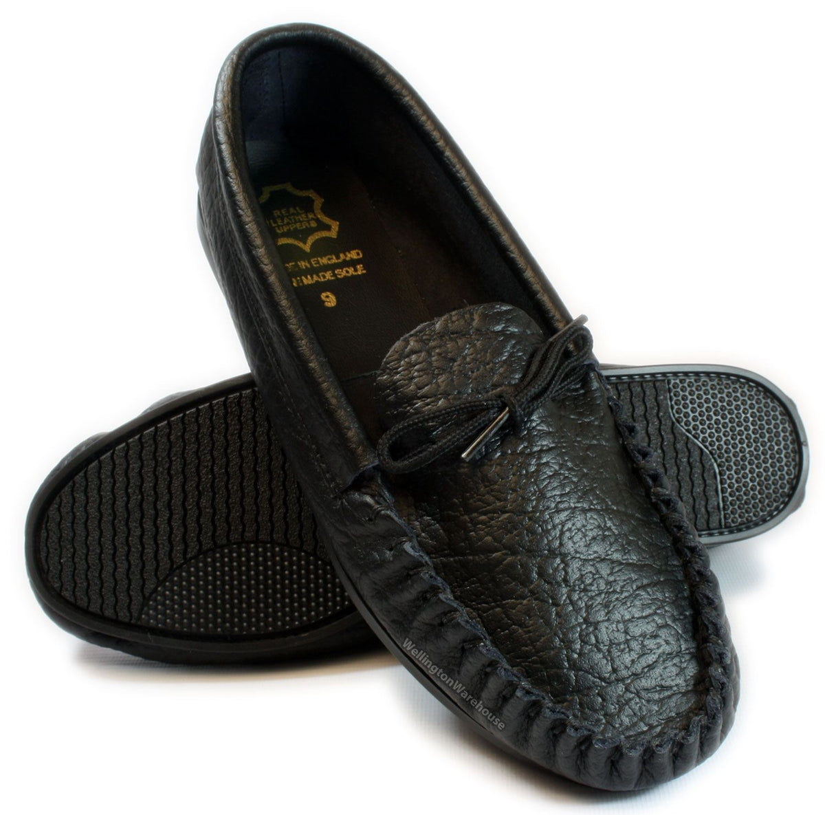 Coopers Moccasin Traditional Mens Leather Outdoor Slippers