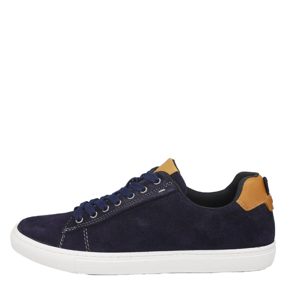 HX London Romford Suede Smart Lace Up Trainers