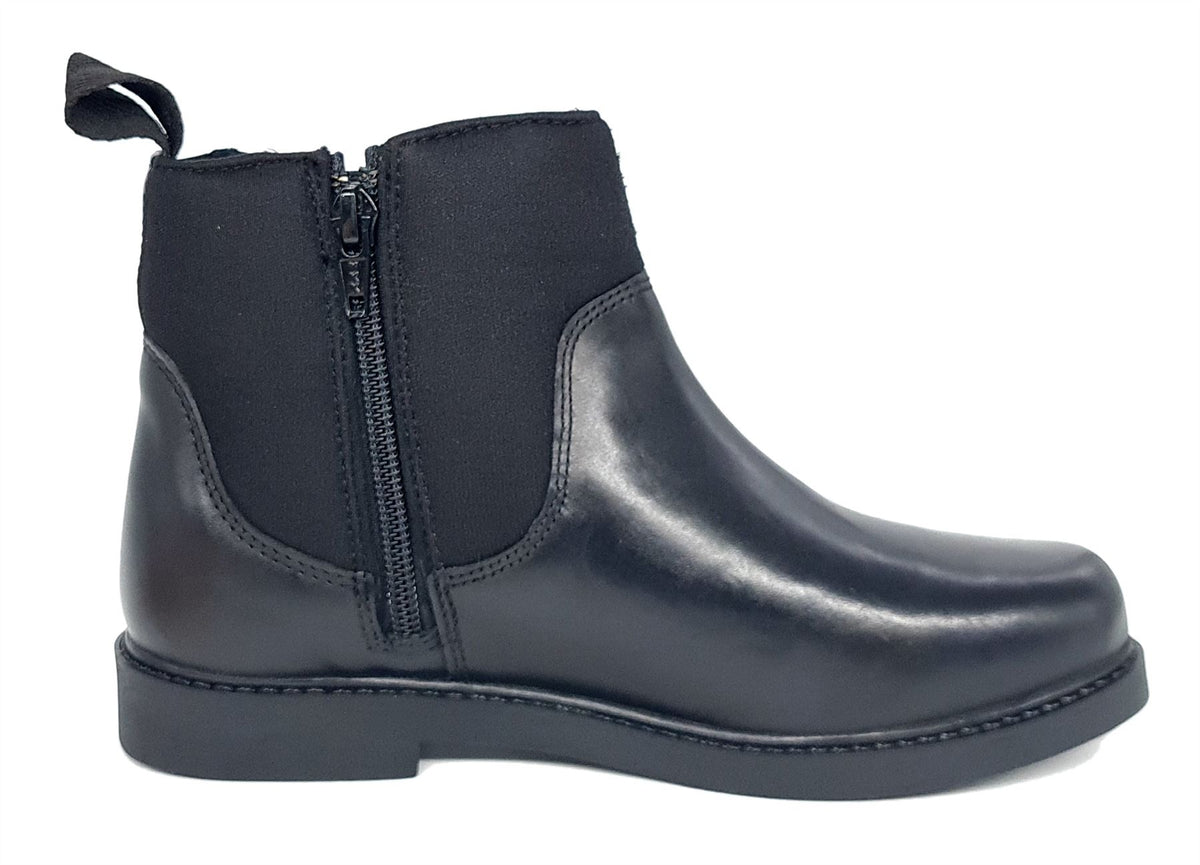 Frank James Epsom Kids' Leather Neoprene Zip Up Chelsea Boots