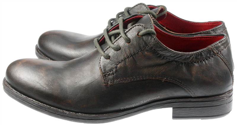 Red Tape Crick Wooler Boys' Leather Round Toe Laceup Shoes