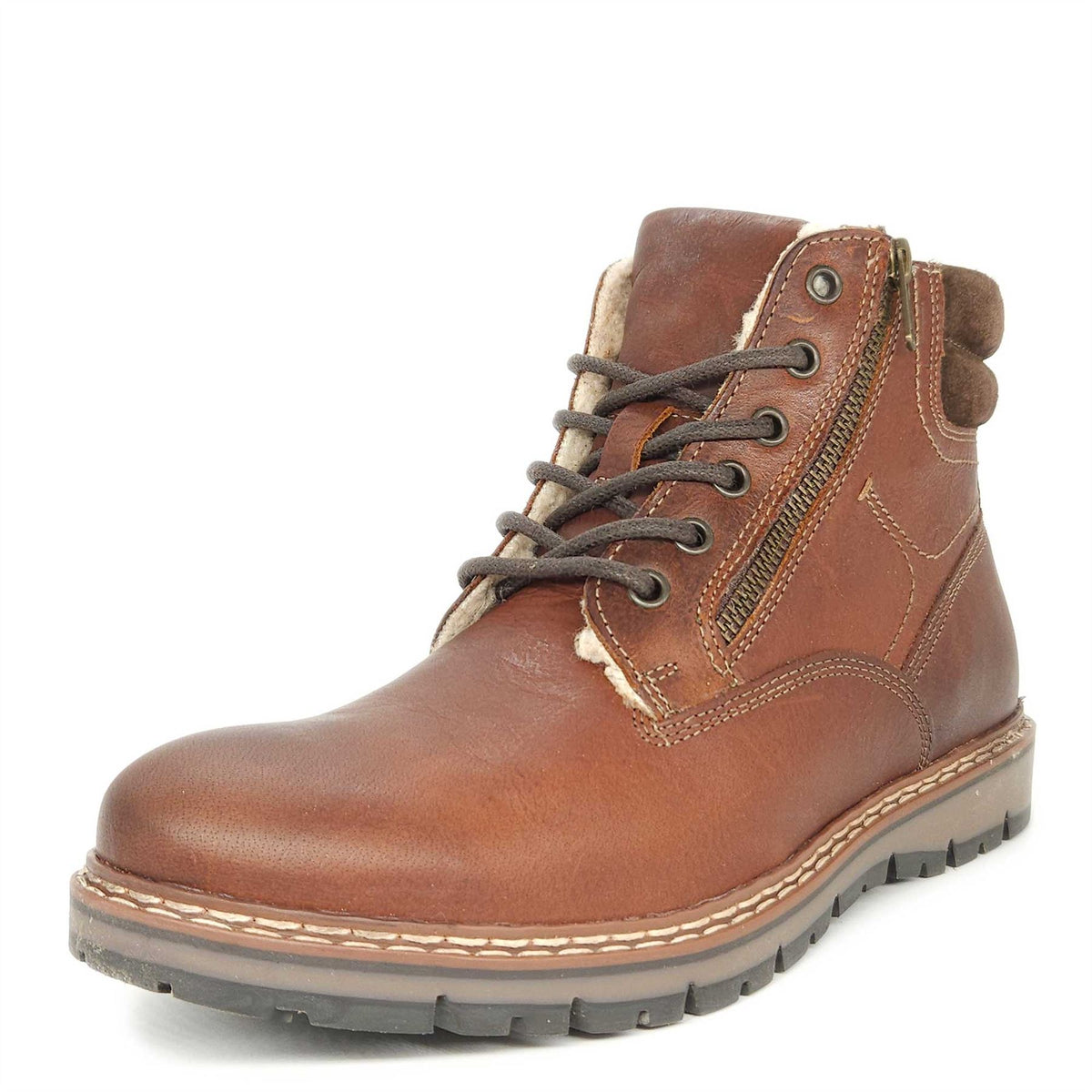 Red Tape Crick Sawston Men's Fleece Lined Leather Lace Up Boots