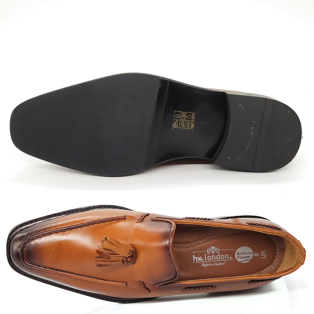 HX London Beddington Tassel Leather Loafers