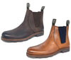 Frank James Brigstock Men's Leather Brogue Pull On Chelsea Dealer Boots