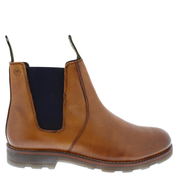 Frank James Brigstock Men's Leather Brogue Pull On Chelsea Dealer Boots