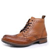 HX London Kingston Brogue Lace Up Leather Boots