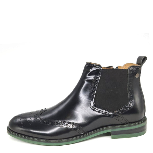 HX London Erith Brogue Chelsea Leather Boots