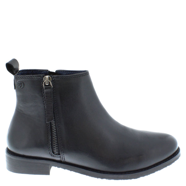 Frank James Newbury Women's Leather Zip Up Chelsea Boots