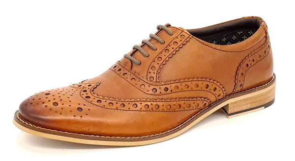 Herbert Frank Enfield Men's Leather Lace Up Brogue Shoes