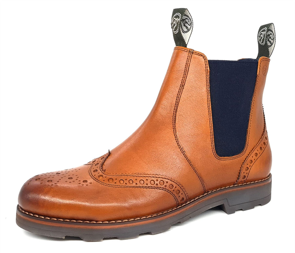 Frank James Boughton Men's Leather Pull On Chelsea Dealer Boots