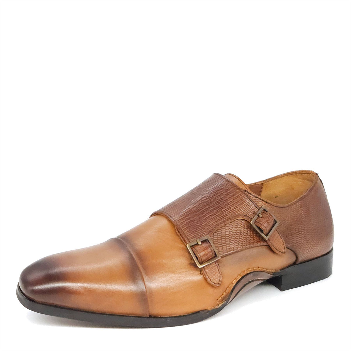 HX London Redbridge Monk Strap Leather Shoes