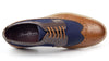 Frank James Lambeth Men's Two Tone Leather Canvas Brogue Shoes