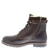 Frank James Glencoe Men's Leather Fleece Lined Lace Up Zip Combat Boots