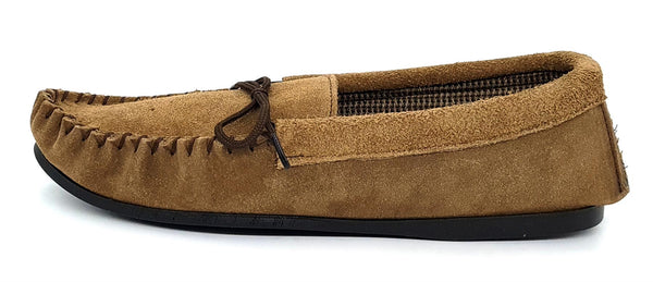 Coopers Men's Cotton Lined Suede Moccasin Slippers Made In England