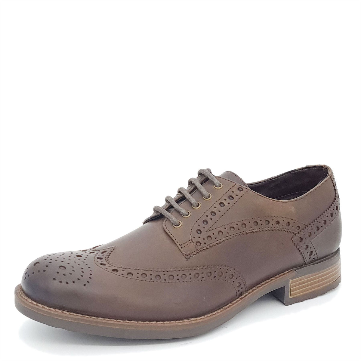 HX London Wandsworth Brogue Leather Shoes